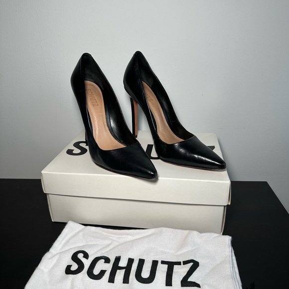 SCHUTZ LOU HIGH STILETTO BLACK PUMP - Picture 3 of 17